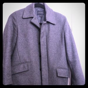 Classic gray long overcoat by banana republic